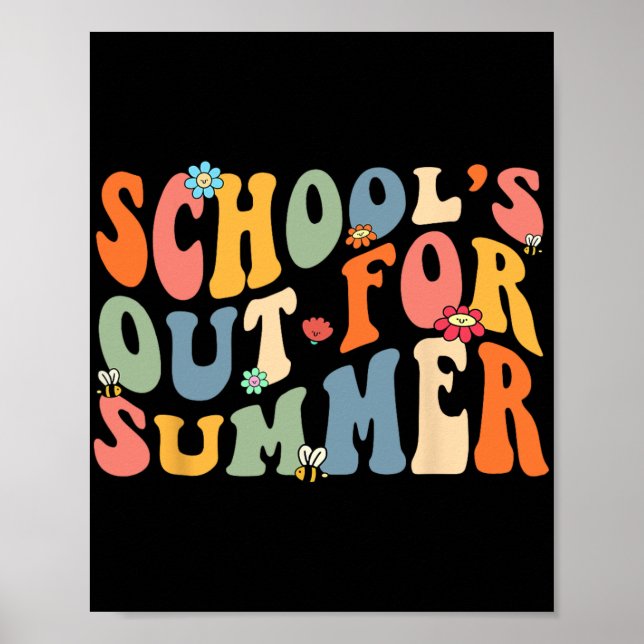 Poster Escolas Fora Para O Verão No Dia Passado De Profes (Frente)
