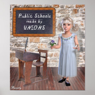 Póster Escolas públicas feitas por uniões
