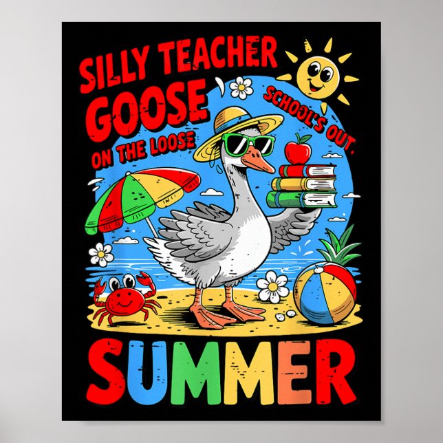 Poster Escolas Saídas Para Professores De Bobo De Verão (Frente)