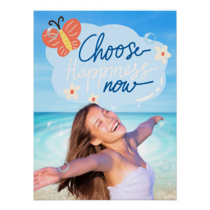 Póster Escolha a Felicidade Agora Poster de Praia Inspira