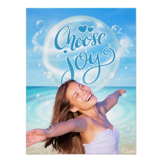 Póster Escolha Joy Inspirational Beach Poster (Frente)