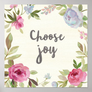 Poster Escolha Joy Pastel Floral