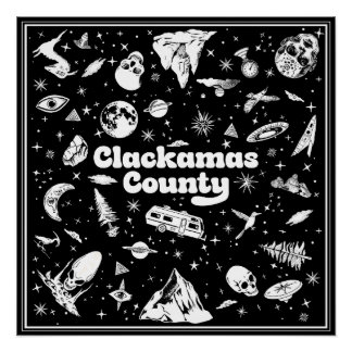 Póster Escolha o Condado de Clackamas de Fundo