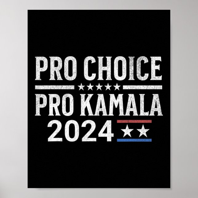 Poster Escolha Pro Kamala 2024 Homenagem Feminista aos Di (Frente)