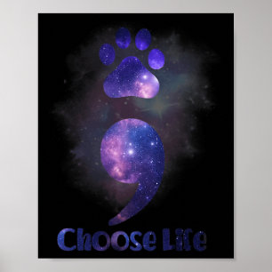 Poster Escolha Semicolon Life Cat Pak Prevenção Suicida A
