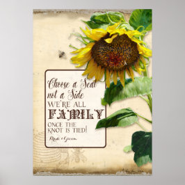 Póster Escolha um assento não um sinal de casamento de fa