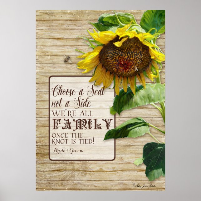 Poster Escolha um assento não um sinal de casamento de fa (Frente)