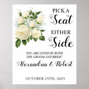Poster Escolha um assento não um sinal de casamento later