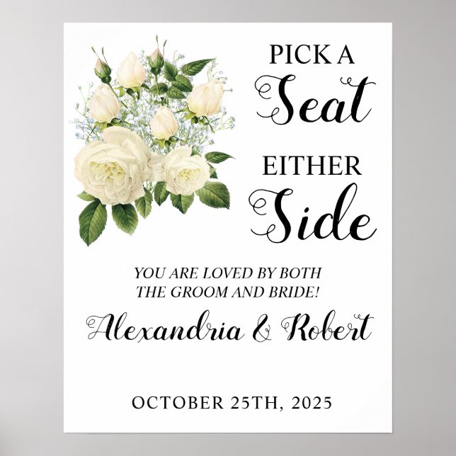 Poster Escolha um assento não um sinal de casamento later (Frente)
