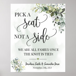Poster Escolha um assento não uma cerimônia de casamento