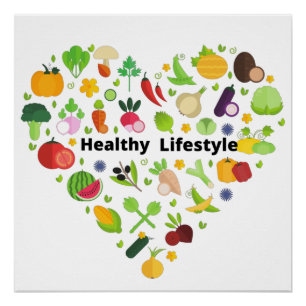 Póster escolhas saudáveis de estilo de vida exercício