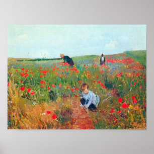 Poster Escolhendo Flores num Campo, Mary Cassatt