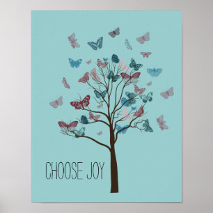 Póster Escolher Árvore de Borboletas de Joy