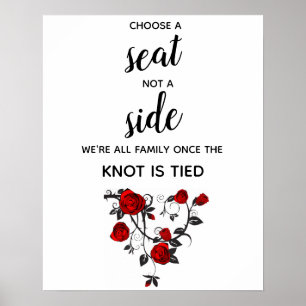 Poster Escolher um assento não um casamento lateral