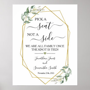 Poster Escolher um assento, não uma cerimônia de casament