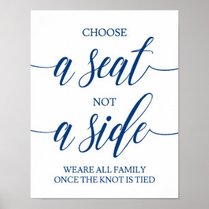Poster Escolher Um Marinho De Sinal De Casamento De Sede