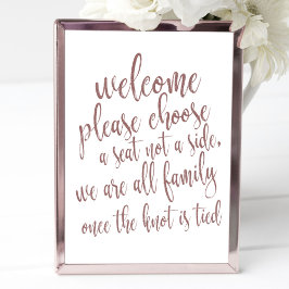 Poster Escolher um Sinal de Casamento Glitter Dourado do 