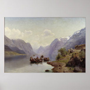 Poster Escolta nupcial no Fiord de Hardanger, 1865