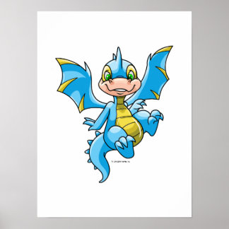 Póster Escorpião azul curioso