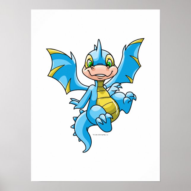 Póster Escorpião azul curioso (Frente)