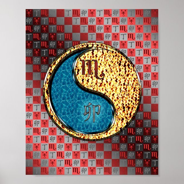 Poster Escorpião e Coelho Fogo (Frente)