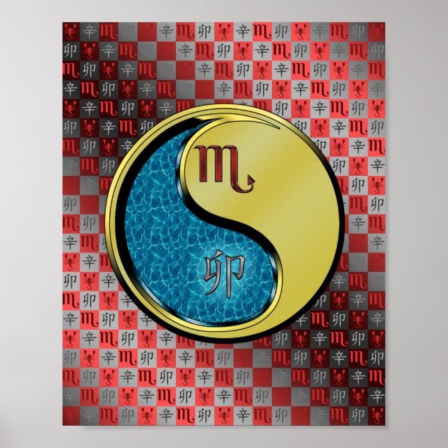 Poster Escorpião e Coelho Metálico (Frente)