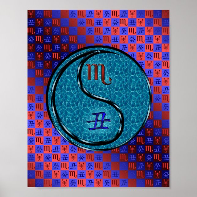 Poster Escorpião e Ox Água (Frente)