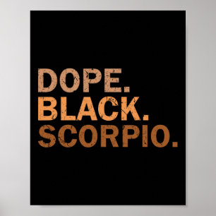 Poster Escorpião Melanino Africano Zodiac Scorpio