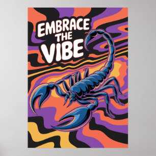 Poster Escorpião Psicodélico Abraça a Arte da Tela
