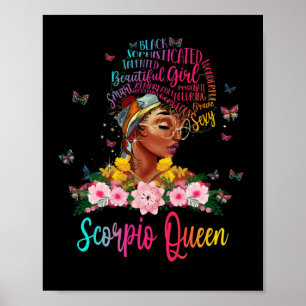 Poster Escorpião Rainha Negra Má Bonita