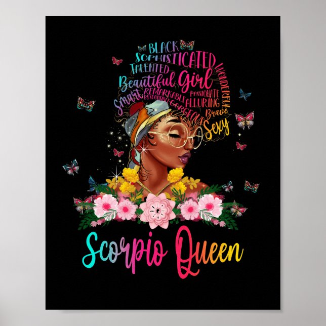 Poster Escorpião Rainha Negra Má Bonita (Frente)