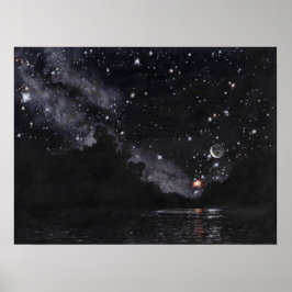 Poster Escorpião Starlit River Await: 24x18