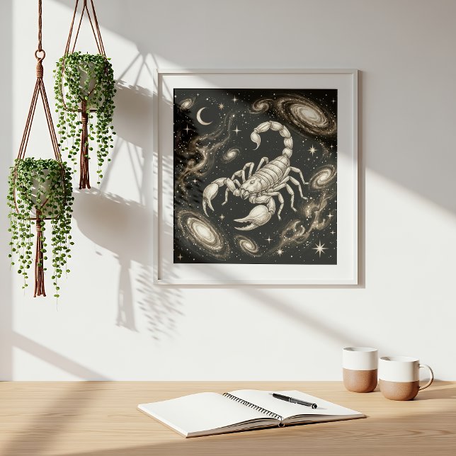 Poster Escorpião Zodíaco Celestial Astrologia (Criador carregado)