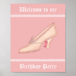 Poster Escorregador princesa rosa