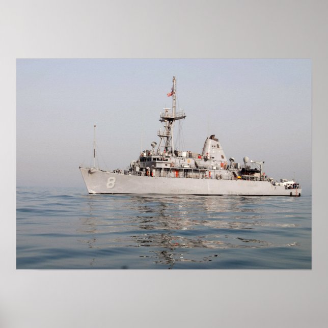 Póster Escoteiro USS (MCM 8) (Frente)