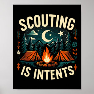 Poster Escotismo de Acampamento É Intents Escoteiro Campi