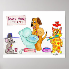 Poster Escove os Dentes