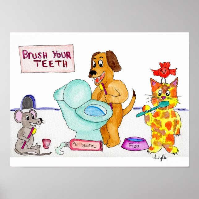 Poster Escove os Dentes (Frente)