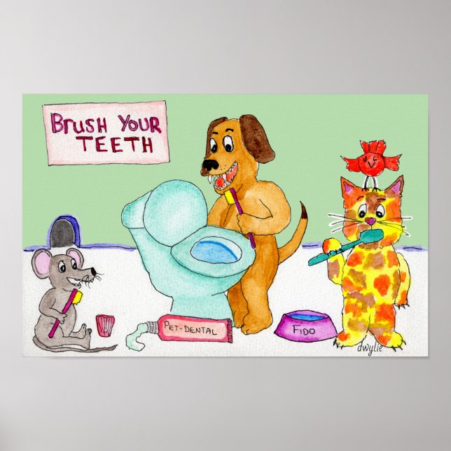 Poster Escove os Dentes! (Frente)