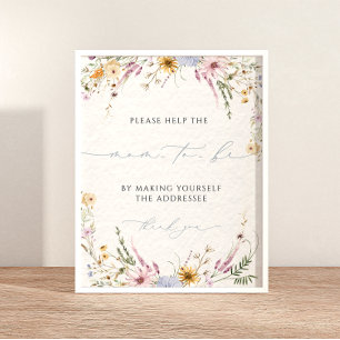 Poster Escreva o endereço do seu Chá de fraldas de endere