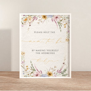 Poster Escreva o endereço do seu Chá de fraldas de endere