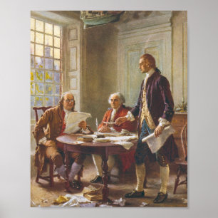 Poster Escrevendo A Declaração De Independência