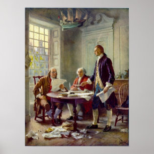 Poster Escrevendo a declaração de independência Ferris