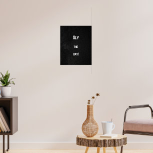Poster Escrever o dia - Arte de Muro Motivacional Negrito