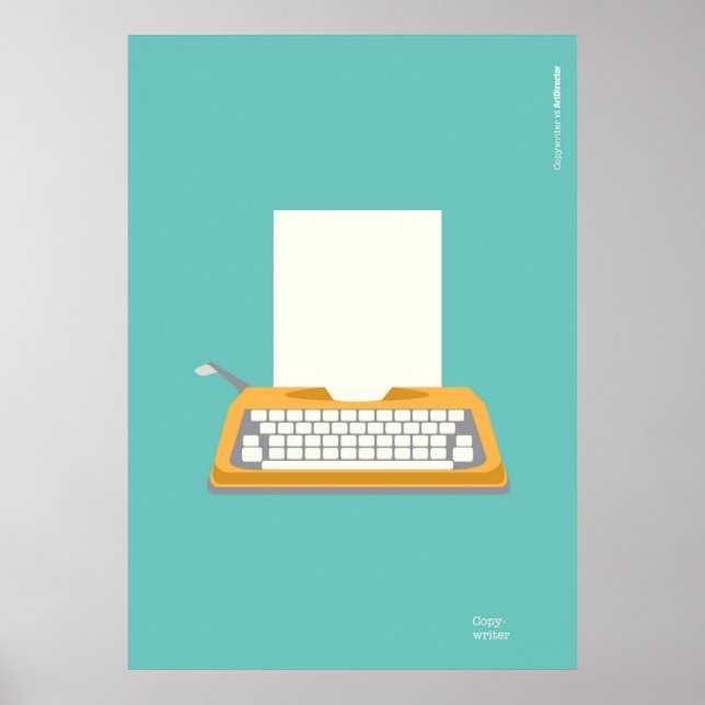 Póster Escrita Vintage (Frente)