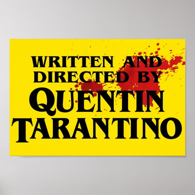Poster Escrito Com Sangue E Dirigido Por Quentin Taran (Frente)