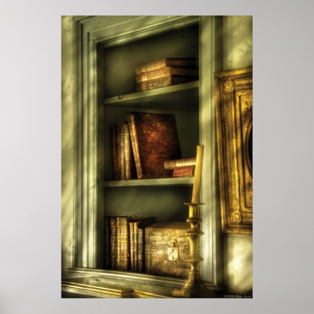 Póster Escritor - Na Biblioteca (Frente)