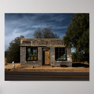 Poster Escritório de Posto abandonado em Kelso Californi