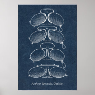 Póster Escritório do doutor ou do óptico de olho dos