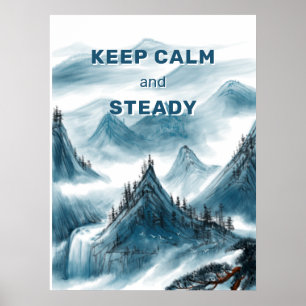 Poster Escritório doméstico "Mantenha calma e constante"
